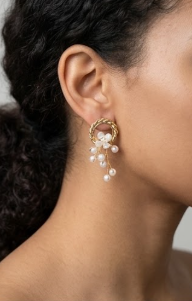 Pearlyne Juliette Vine Hoop Earrings π·πβ¨