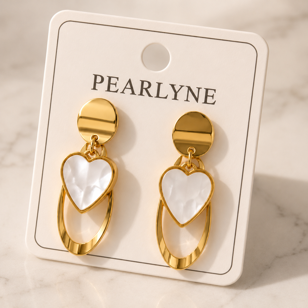 Celestia Heart Drop Earrings