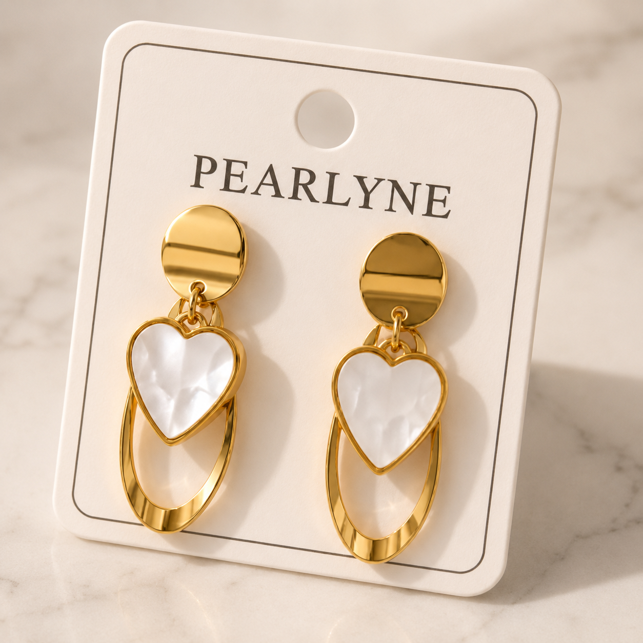 Celestia Heart Drop Earrings