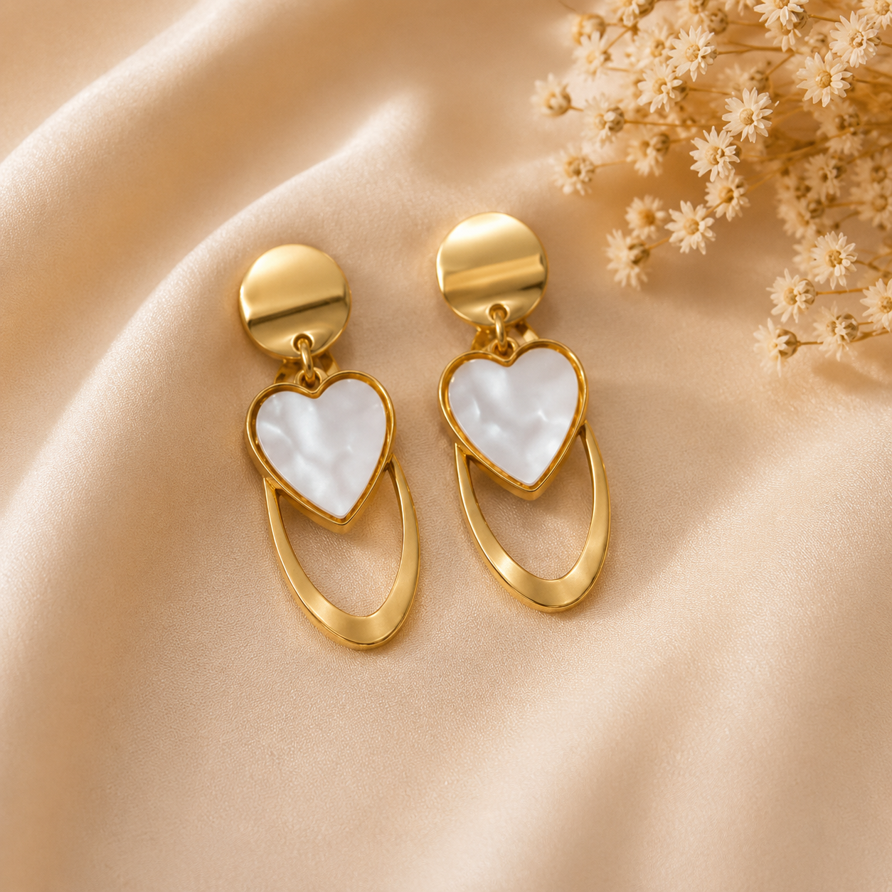 Celestia Heart Drop Earrings