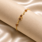 Ruby Bloom Vine Bracelet