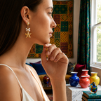 Ocean Star Pearl Drop Earrings