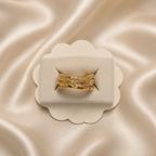 Radiant Criss-Cross Crystal Ring