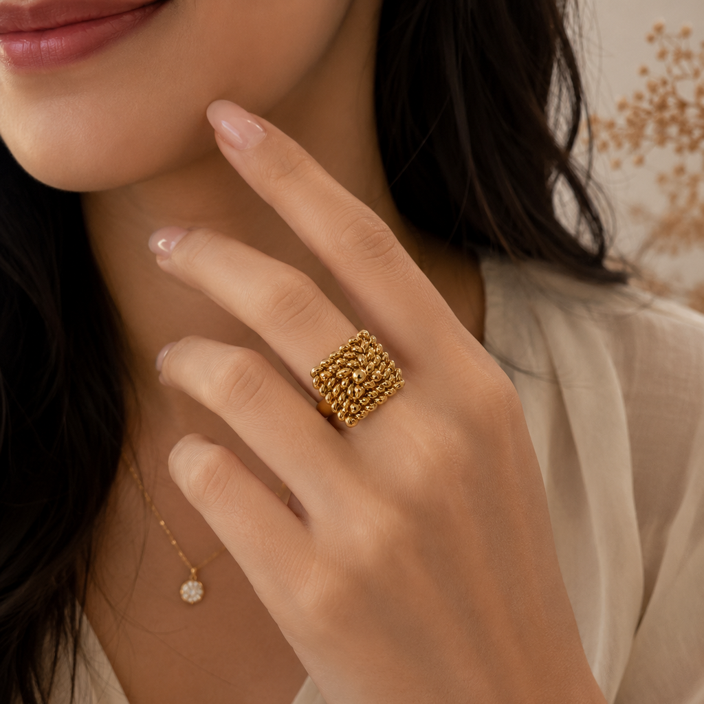Luxe Weave Statement Ring