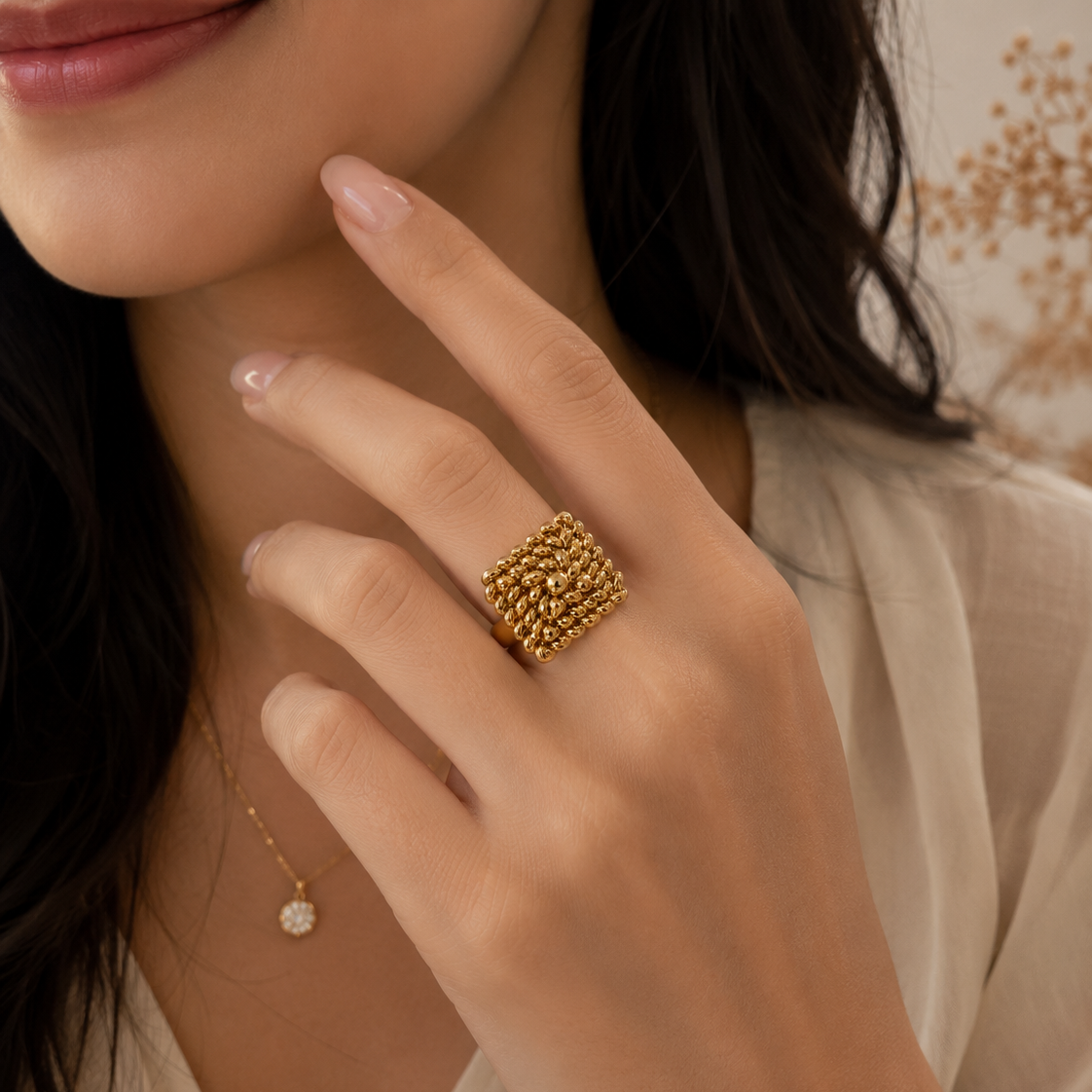 Luxe Weave Statement Ring