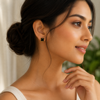 Midnight Clover Luxe Stud Earrings