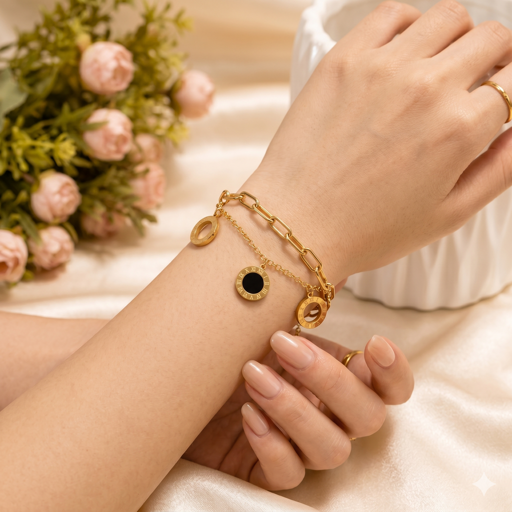 Roman Glow Charm Bracelet