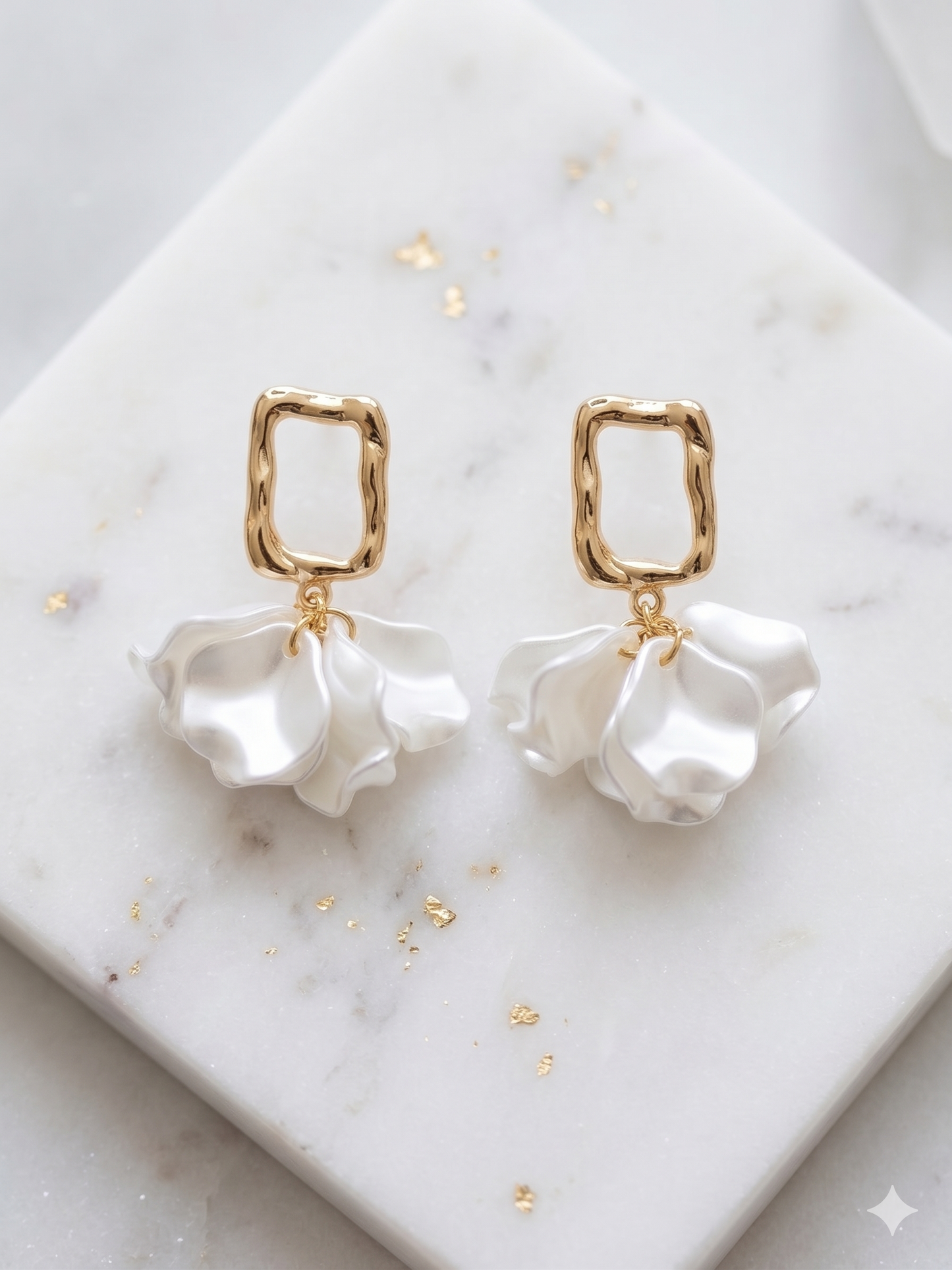 Aurelia Pearl Petal Drop Earrings 🌸🤍✨
