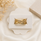 Radiant Criss-Cross Crystal Ring