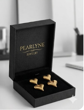 Pearlyne Amour Double Heart Drop Earrings 🌟💖✨