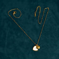 Golden Heart Initial Pendant Necklace