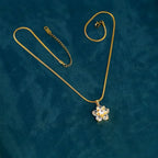 Crystal Bloom Floral Pendant Necklace