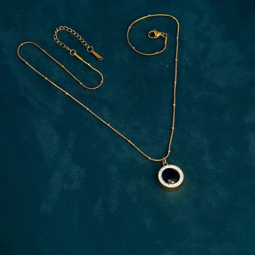 Midnight Elegance Onyx Pendant Necklace