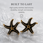 Starfish Noir Stud Earring