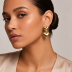 Amour Double Heart Drop Earrings