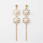 Pearl Bloom Tassel Earrings