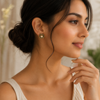 Midnight Pearl Bloom Stud Earrings