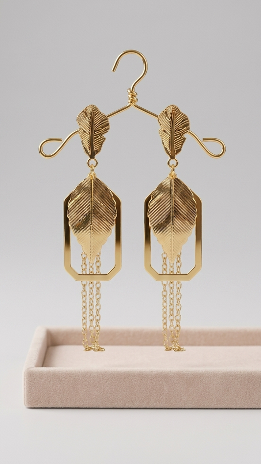 Aurora Leaf Cascade Earrings ✨🍃
