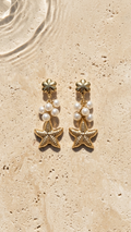 Ocean Star Pearl Drop Earrings